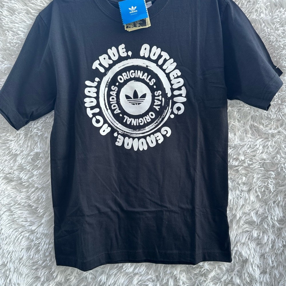 Adidas Black Authentic Graphic Men's Tee New